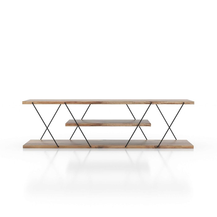 Hanah Home Soporte de TV Canaz v2 Negro y Nogal